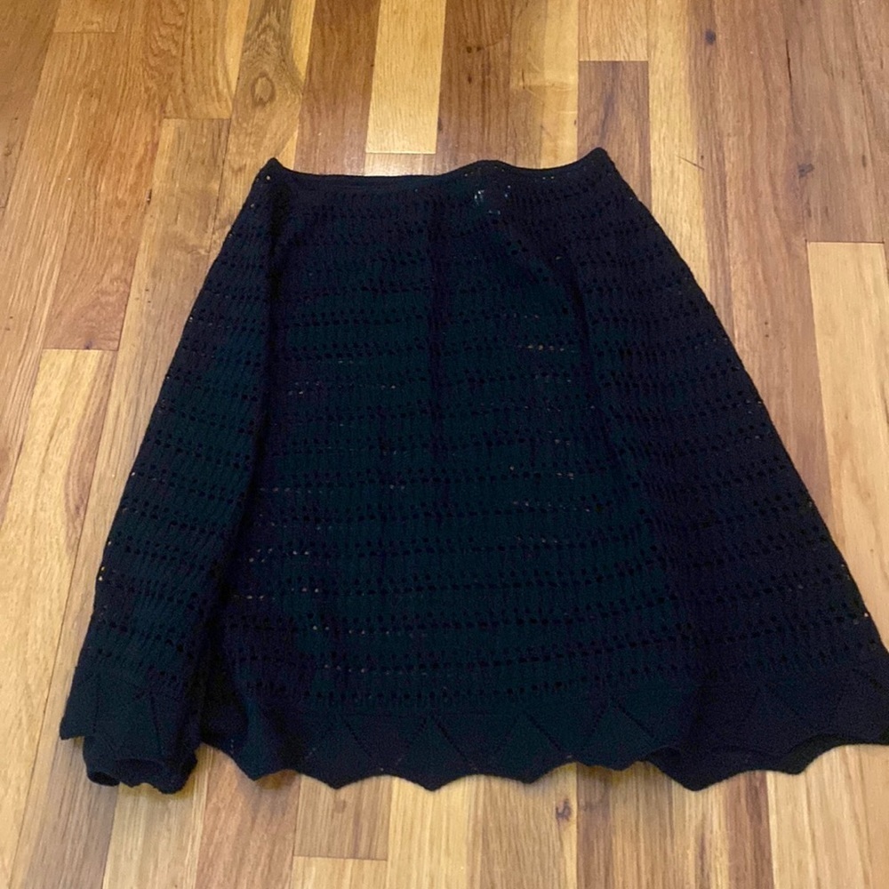 Knits Landing Women’s Black Crochet Skirt OS